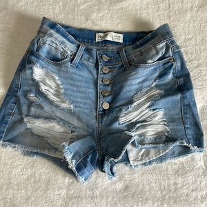 Girls Mudd High-Rise Shortie Jean Shorts